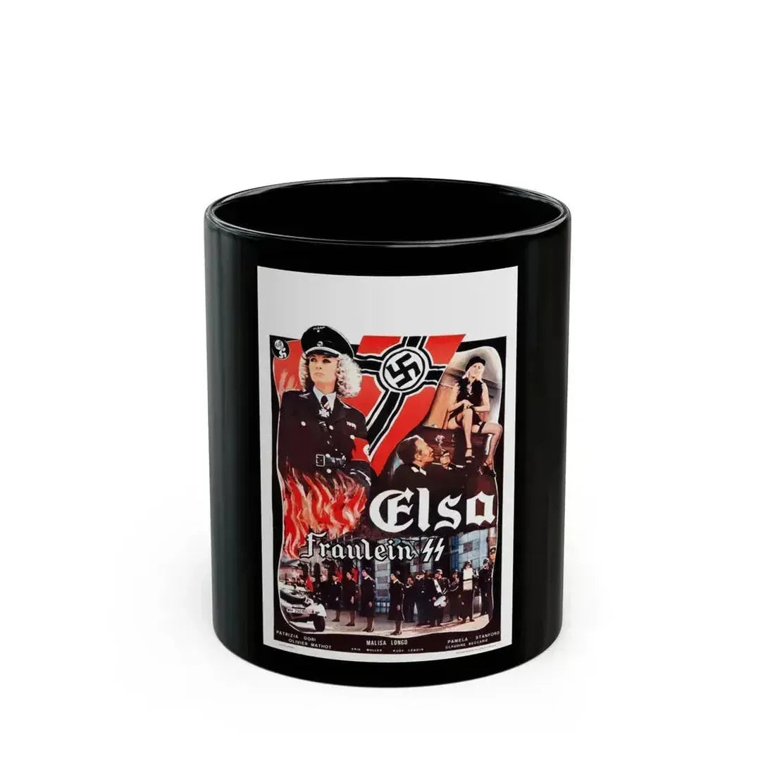 ELSA FRAULEIN SS (FRENCH) 1977 Movie Poster - Black Coffee Mug 11oz - Go Mug Yourself