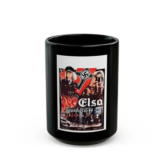 ELSA FRAULEIN SS (FRENCH) 1977 Movie Poster - Black Coffee Mug 15oz - Go Mug Yourself