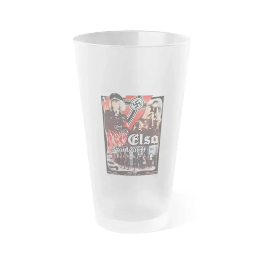 ELSA FRAULEIN SS (FRENCH) 1977 Movie Poster - Frosted Pint Glass 16oz 16oz Frosted - Go Mug Yourself