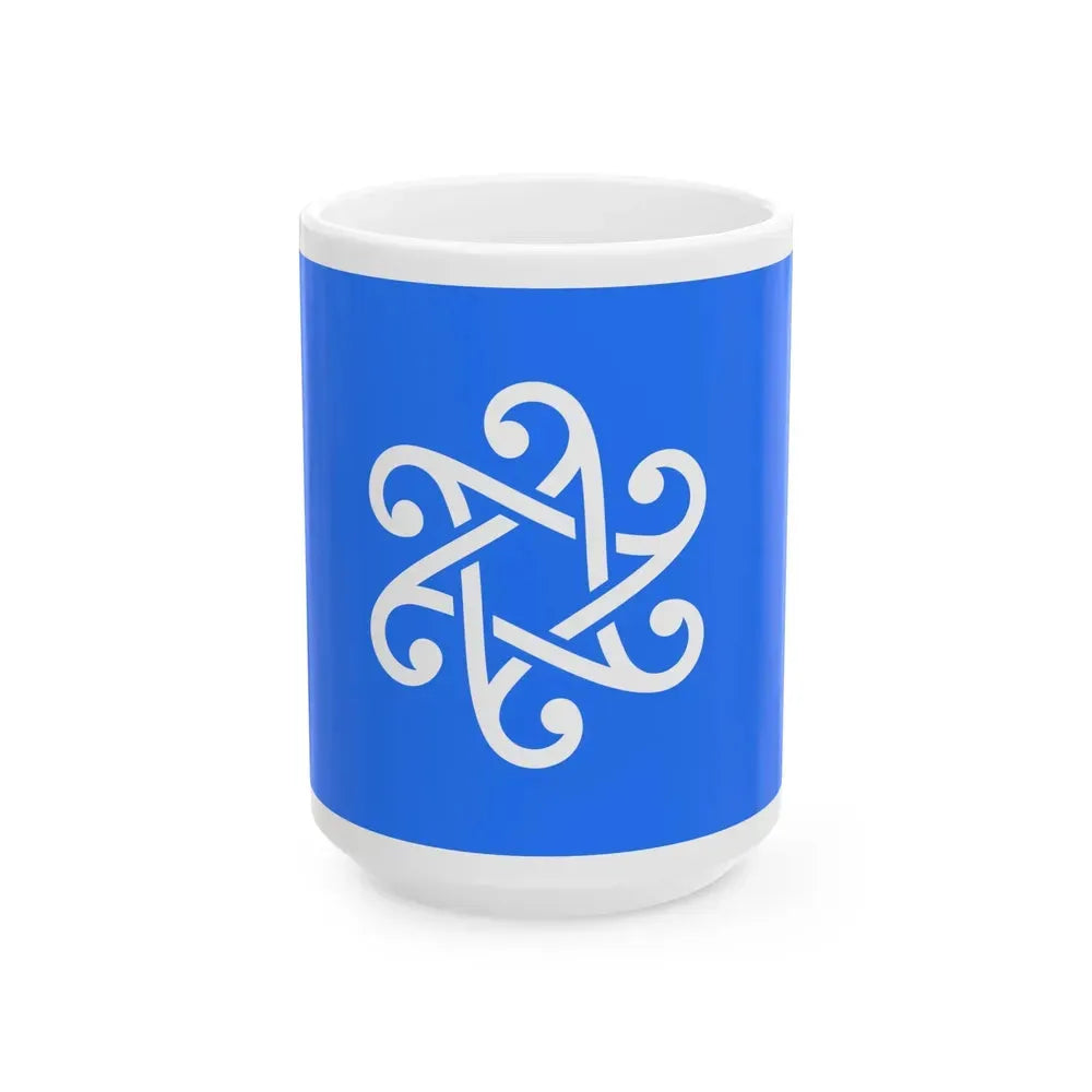 Elva valla lipp (Estonia) White Coffee Mug 15oz - Go Mug Yourself