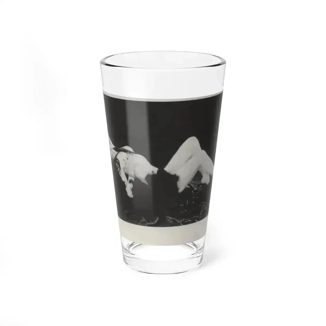 Elvira, Mistress Of The Dark #179 - B&W Half Naked Magazine Clipping (Vintage Female Icon) Pint Glass 16oz 16oz - Go Mug Yourself