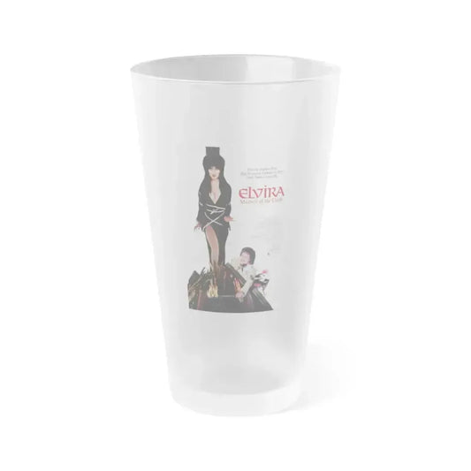 ELVIRA MISTRESS OF THE DARK 1988 Movie Poster - Frosted Pint Glass 16oz 16oz Frosted - Go Mug Yourself
