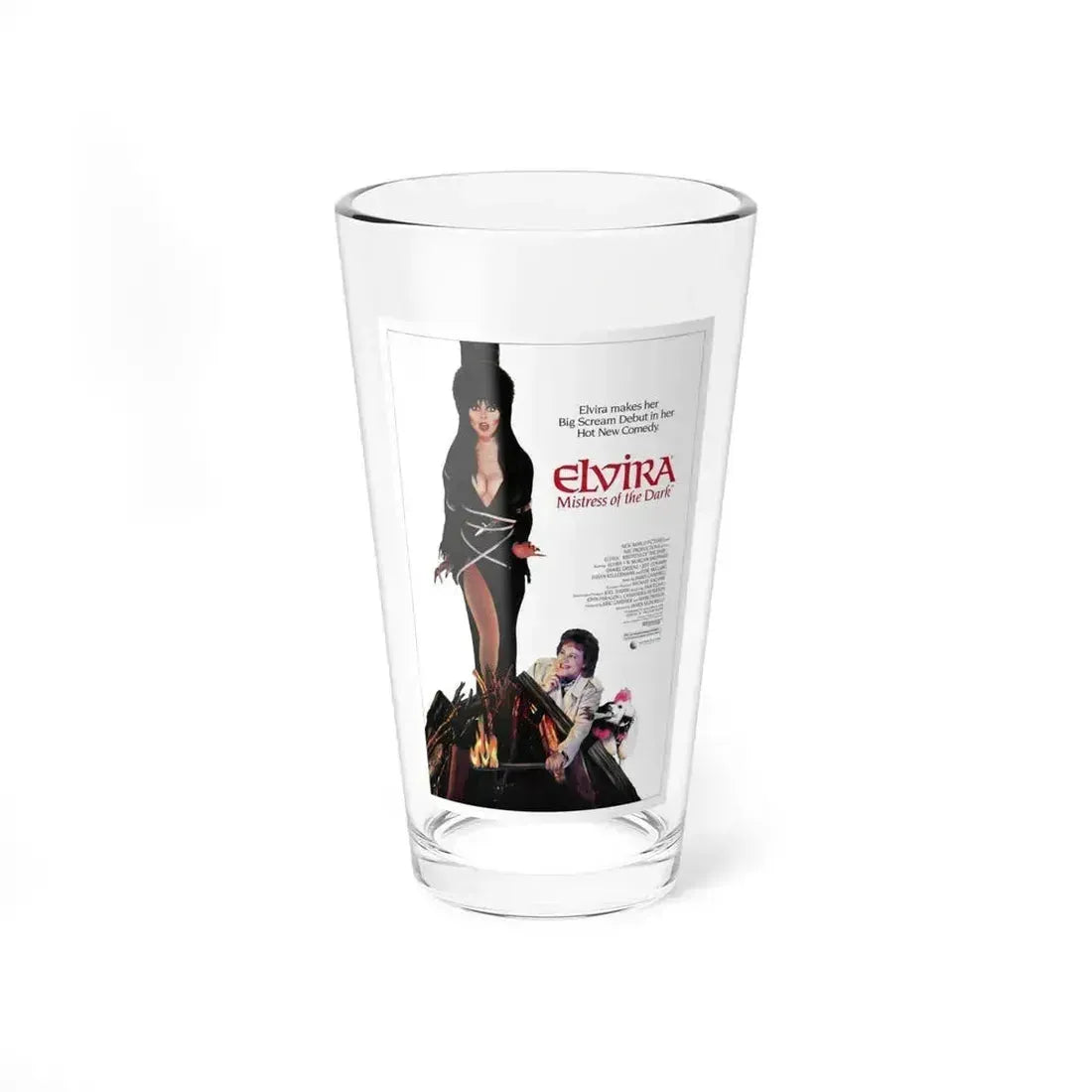 ELVIRA MISTRESS OF THE DARK 1988 Movie Poster - Pint Glass 16oz 16oz - Go Mug Yourself