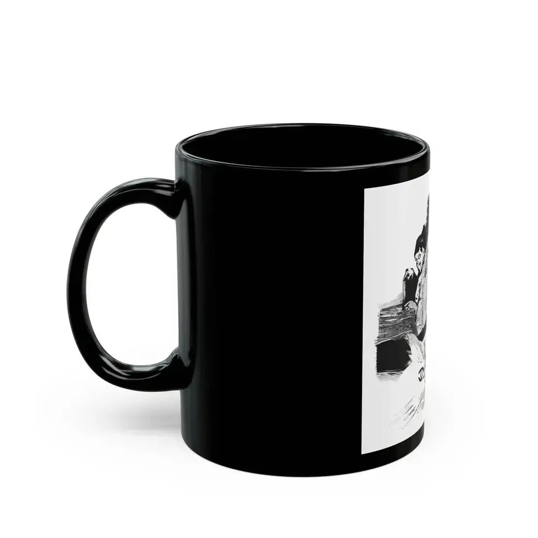 Em And Vi by Susan Lyle-Scott (1), Homes And Gardens magazine, 1964 - Black Coffee Mug - Go Mug Yourself
