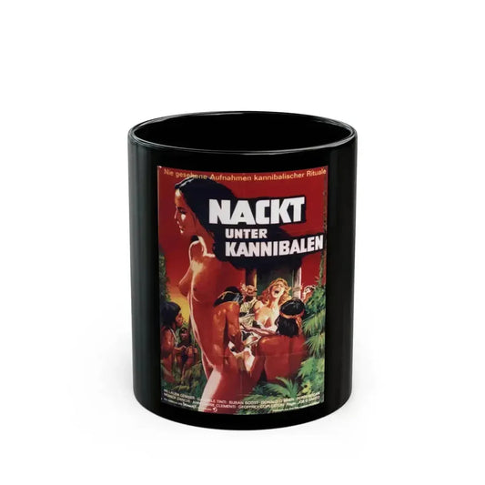 EMANUELLE AND THE LAST CANNIBALS 1977 Movie Poster - Black Coffee Mug 11oz - Go Mug Yourself