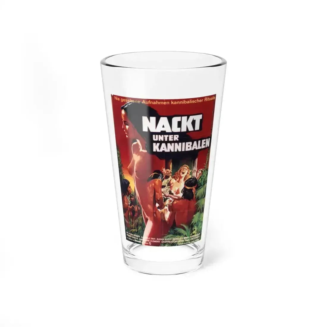 EMANUELLE AND THE LAST CANNIBALS 1977 Movie Poster - Pint Glass 16oz 16oz - Go Mug Yourself