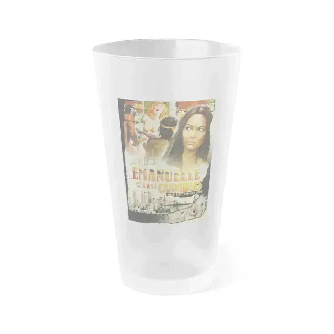 EMANUELLE AND THE LAST CANNIBALS (2) 1977 Movie Poster - Frosted Pint Glass 16oz 16oz Frosted - Go Mug Yourself