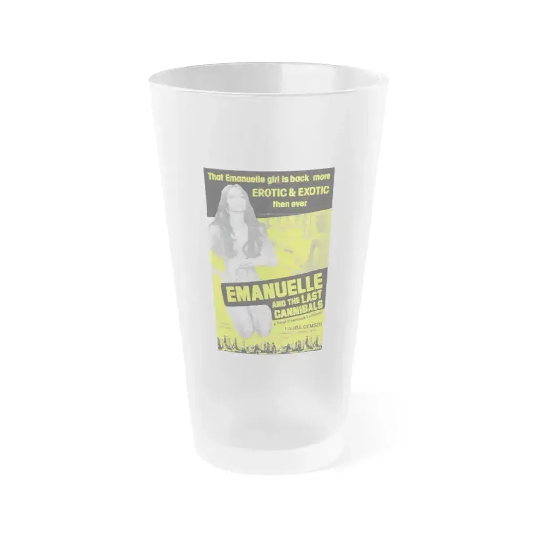 EMANUELLE AND THE LAST CANNIBALS (3) 1977 Movie Poster - Frosted Pint Glass 16oz 16oz Frosted - Go Mug Yourself