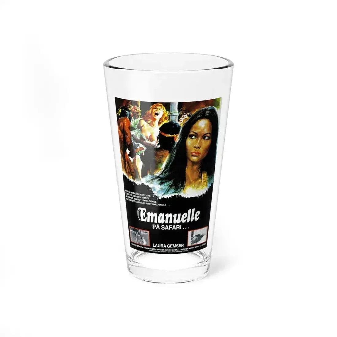 EMANUELLE AND THE LAST CANNIBALS (DANISH) 1977 Movie Poster - Pint Glass 16oz 16oz - Go Mug Yourself