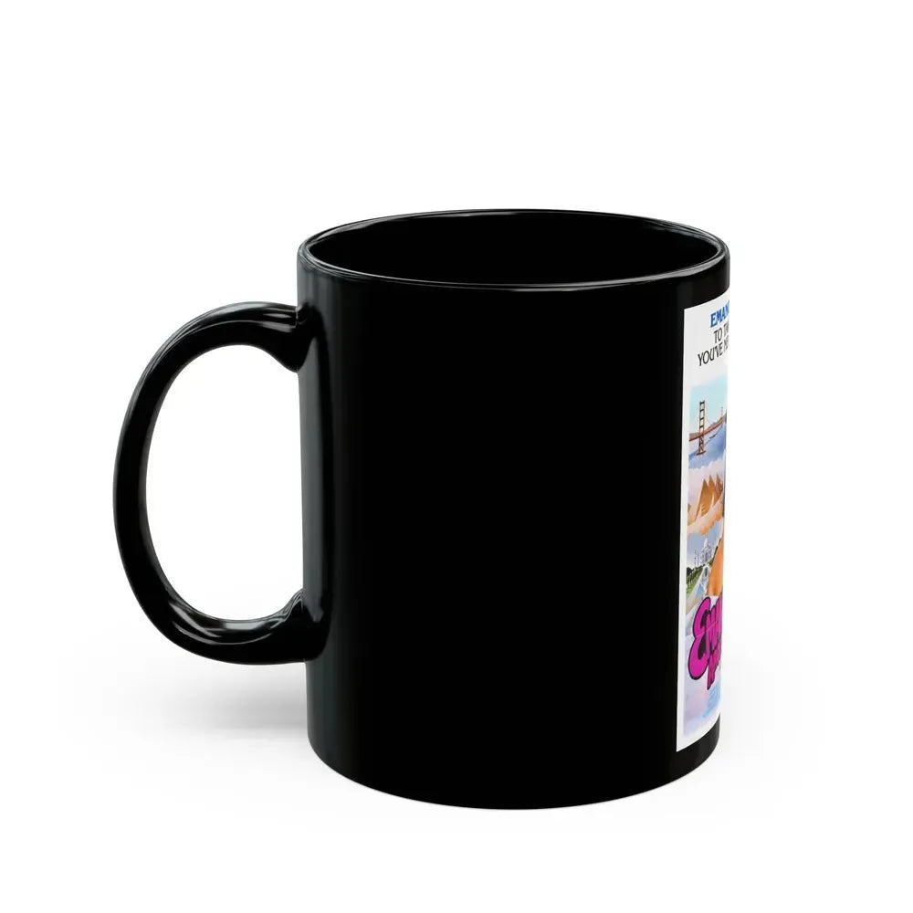 EMANUELLE AROUND THE WORLD 1977 Movie Poster - Black Coffee Mug - Go Mug Yourself