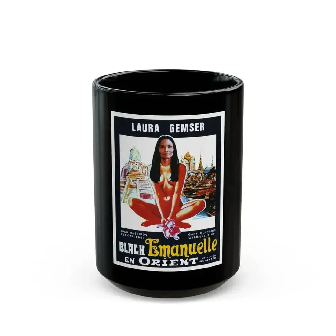 EMANUELLE IN BANGKOK (2) 1976 Movie Poster - Black Coffee Mug 15oz - Go Mug Yourself