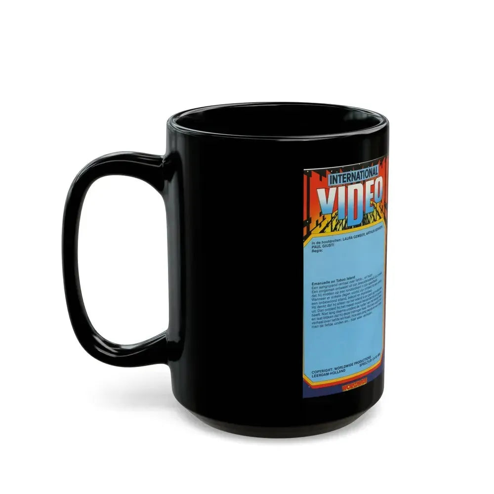 EMANUELLE ON TABOO ISLAND (VHS COVER) - Black Coffee Mug - Go Mug Yourself