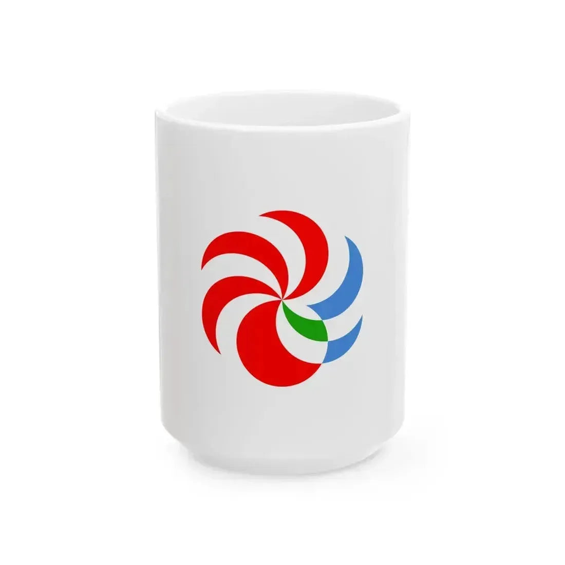 Emblem Flag of Ehime Prefecture 1989-1999 (Japan) White Coffee Mug 15oz - Go Mug Yourself