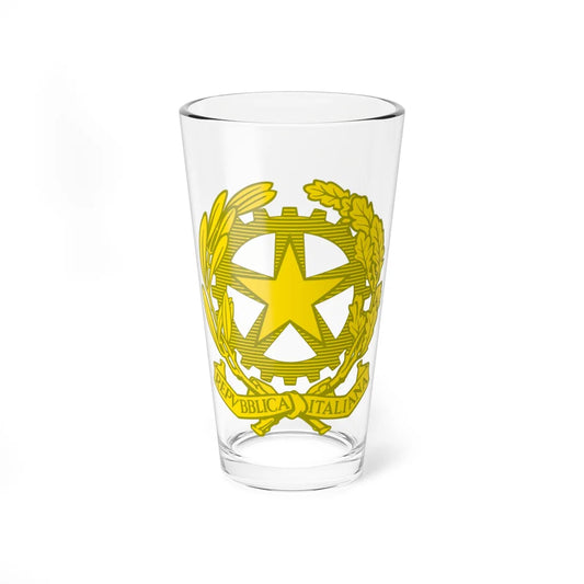 Emblem of Italy golden (Italy) (Coat of Arms) Pint Glass 16oz 16oz - Go Mug Yourself