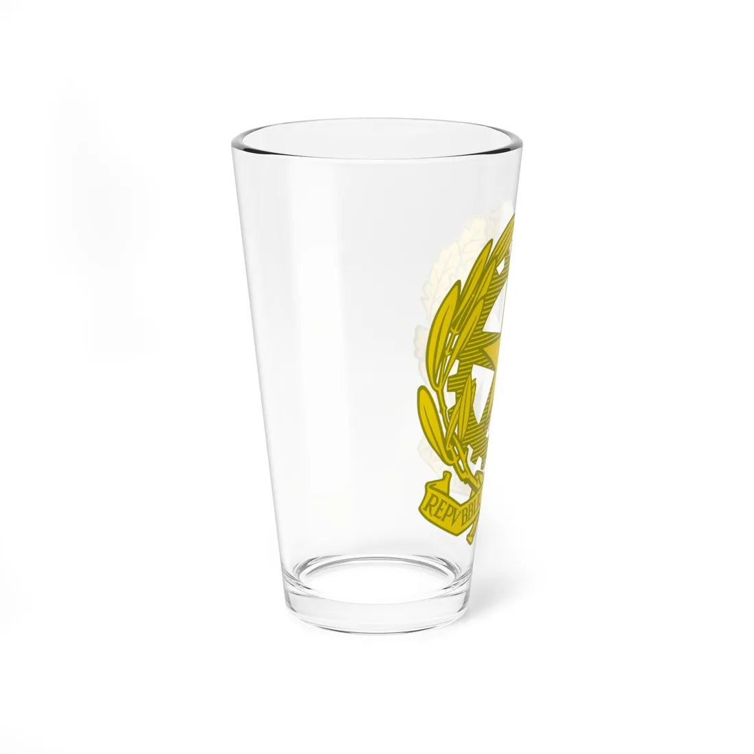 Emblem of Italy golden (Italy) (Coat of Arms) Pint Glass 16oz - Go Mug Yourself