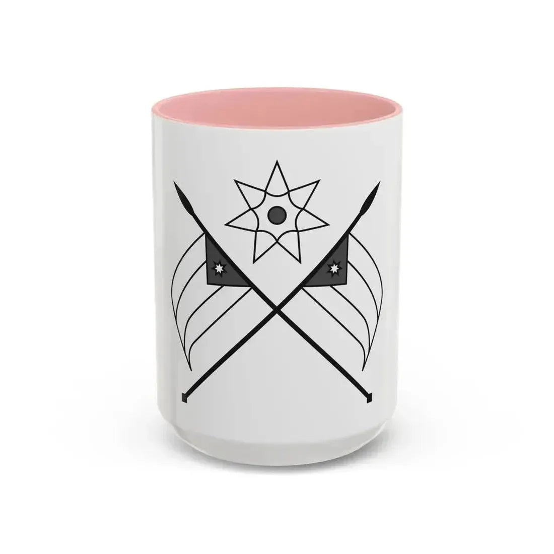 Emblem of the Arab Kingdom of Syria (1920) - Accent Coffee Mug 15oz Pink - Go Mug Yourself