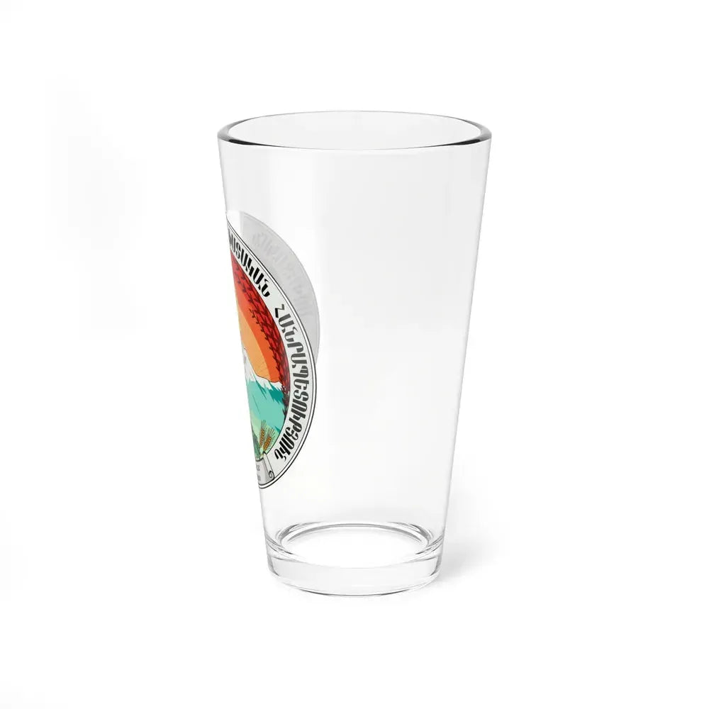 Emblem of the Armenian SSR (1922) - Pint Glass 16oz - Go Mug Yourself
