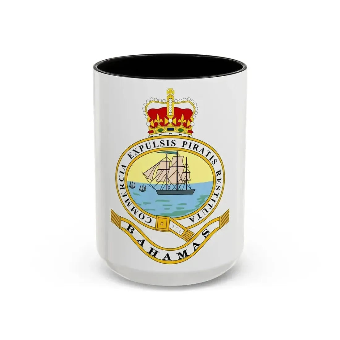 Emblem of the Bahamas (1869-1904; 1953-1964) - Accent Coffee Mug 15oz Black - Go Mug Yourself
