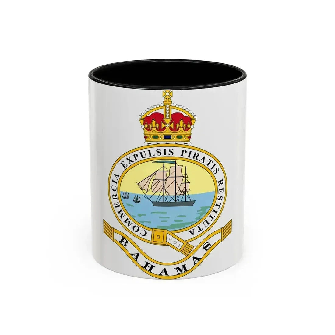 Emblem of the Bahamas (1904-1953) - Accent Coffee Mug 11oz Black - Go Mug Yourself