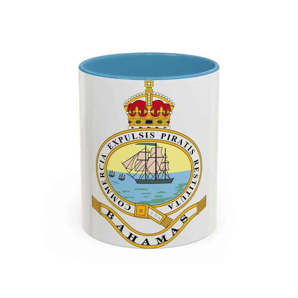 Emblem of the Bahamas (1904-1953) - Accent Coffee Mug 11oz Light Blue - Go Mug Yourself