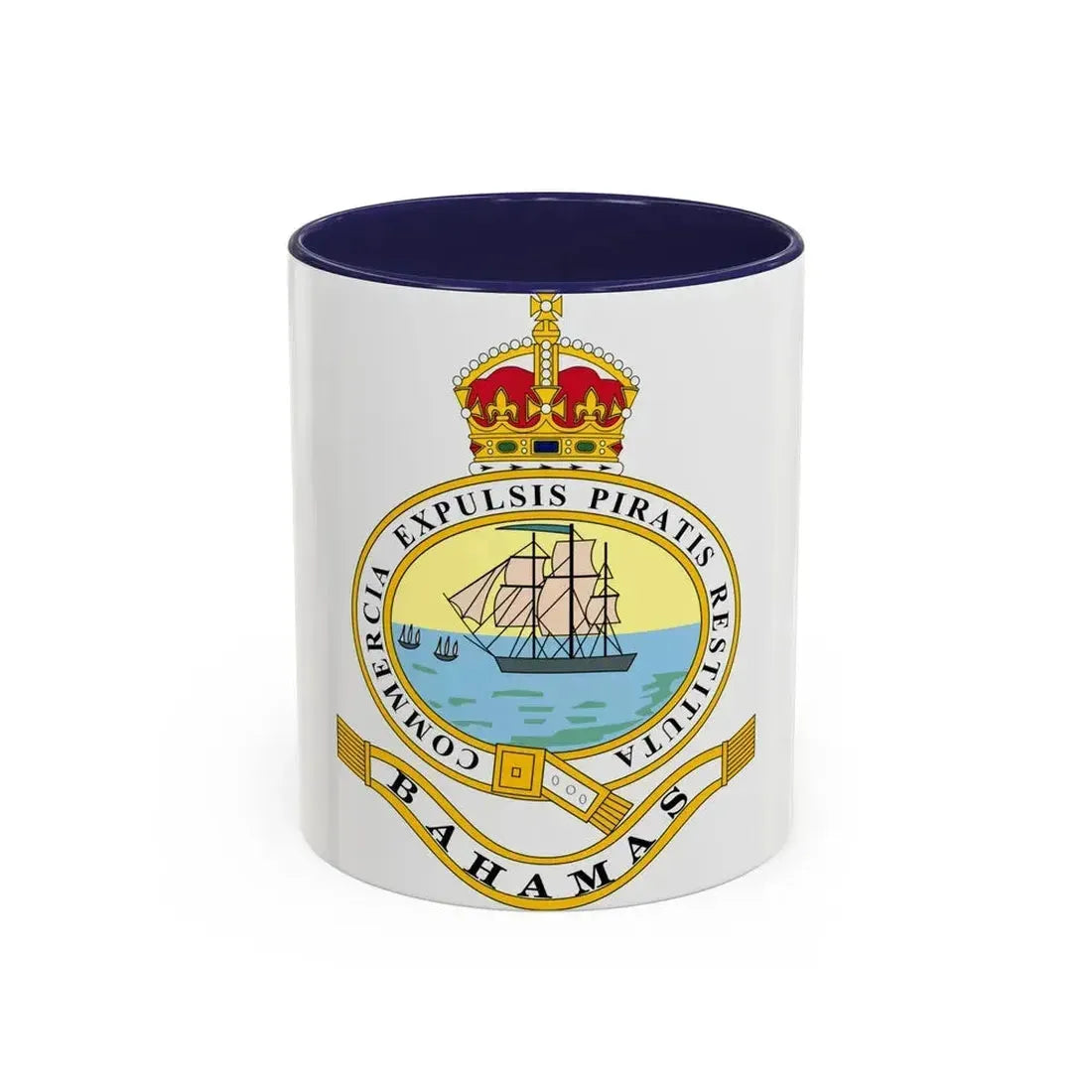 Emblem of the Bahamas (1904-1953) - Accent Coffee Mug 11oz Navy - Go Mug Yourself