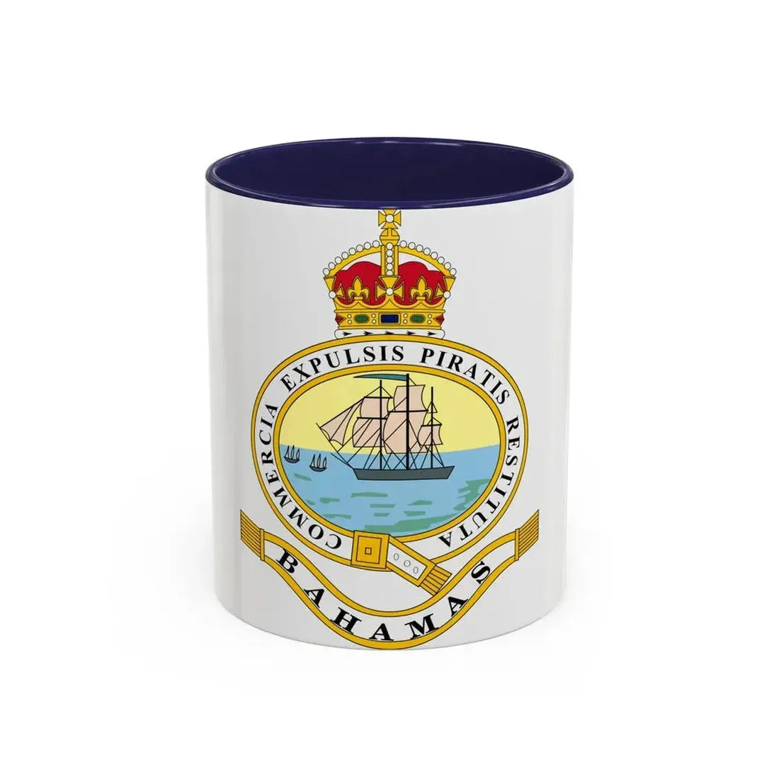 Emblem of the Bahamas (1904-1953) - Accent Coffee Mug 11oz Navy - Go Mug Yourself