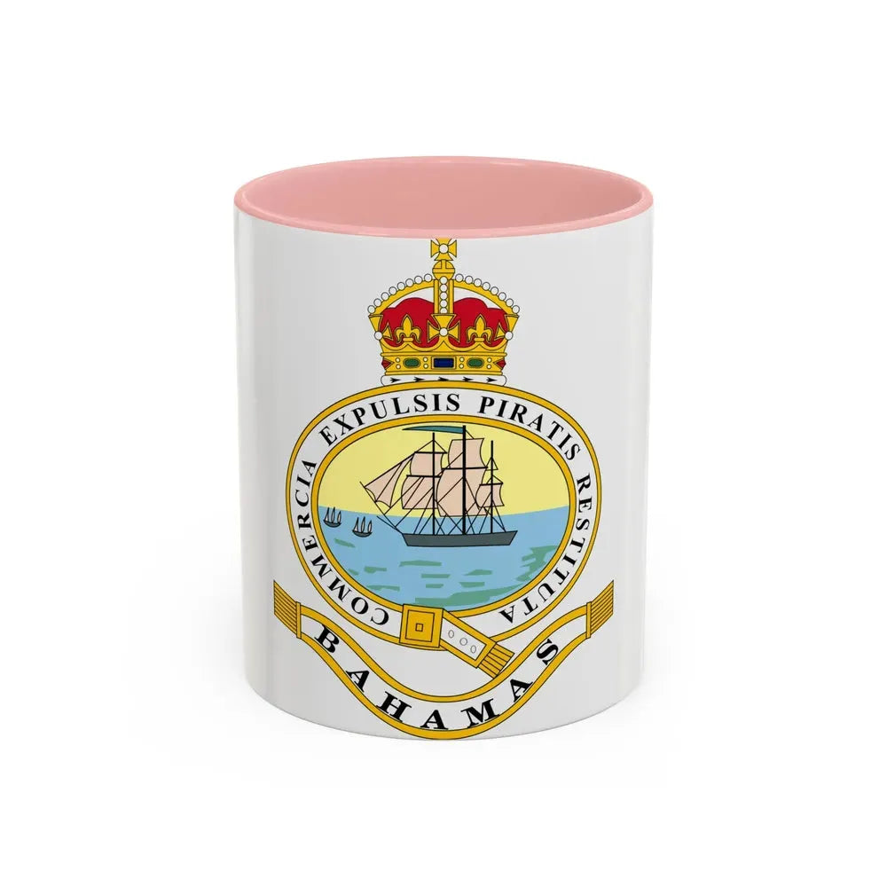 Emblem of the Bahamas (1904-1953) - Accent Coffee Mug 11oz Pink - Go Mug Yourself