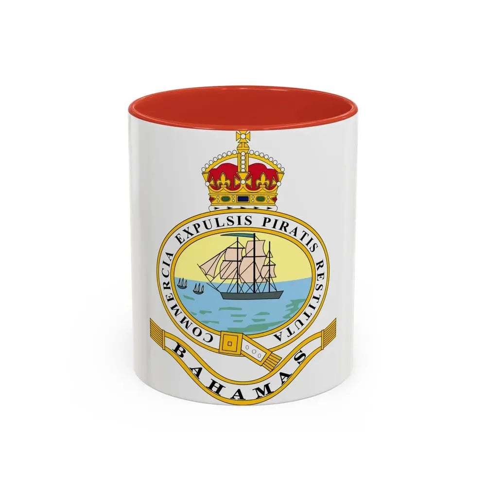 Emblem of the Bahamas (1904-1953) - Accent Coffee Mug 11oz Red - Go Mug Yourself