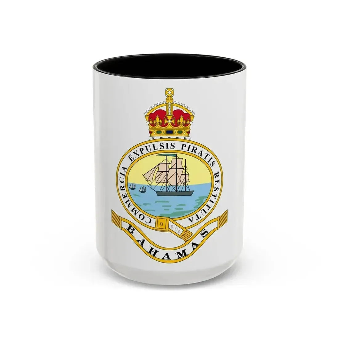 Emblem of the Bahamas (1904-1953) - Accent Coffee Mug 15oz Black - Go Mug Yourself