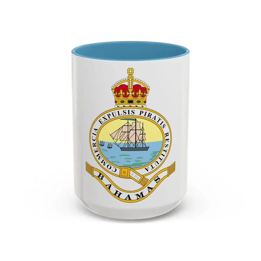 Emblem of the Bahamas (1904-1953) - Accent Coffee Mug 15oz Light Blue - Go Mug Yourself