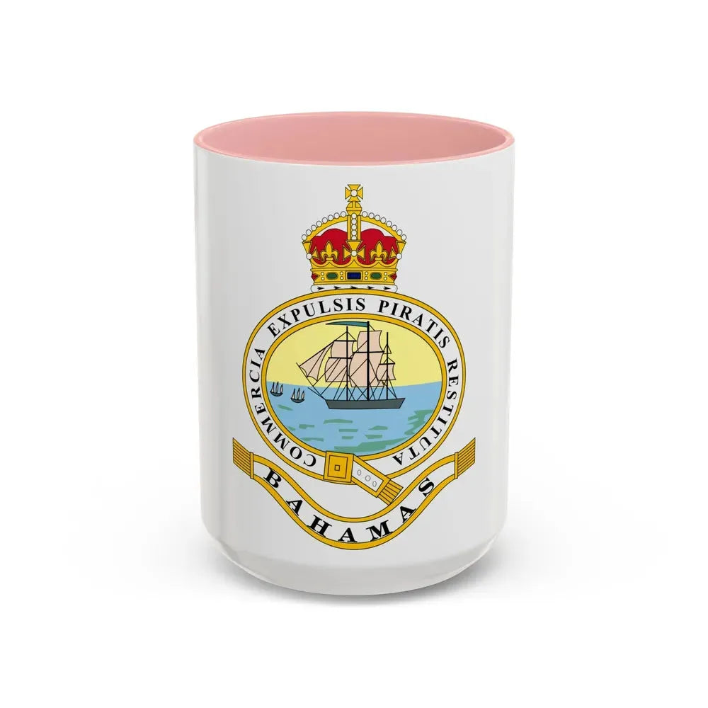 Emblem of the Bahamas (1904-1953) - Accent Coffee Mug 15oz Pink - Go Mug Yourself