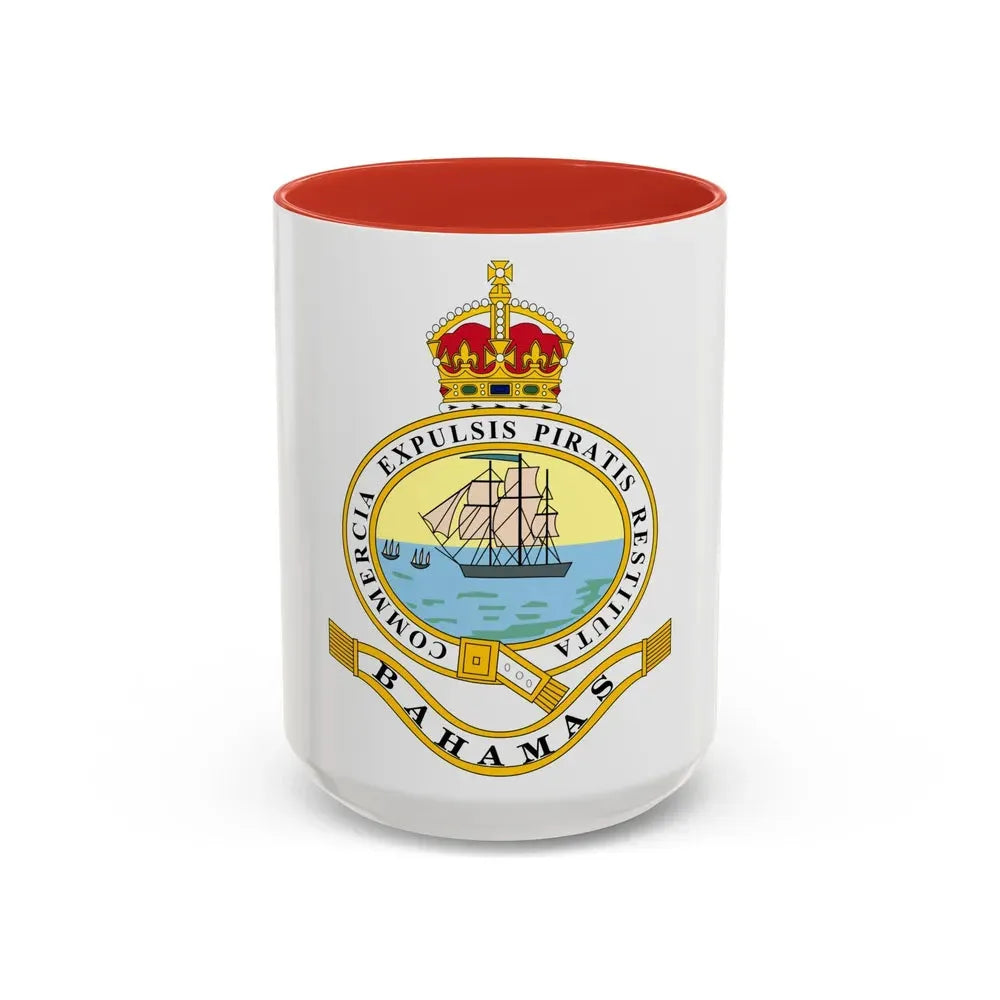 Emblem of the Bahamas (1904-1953) - Accent Coffee Mug 15oz Red - Go Mug Yourself