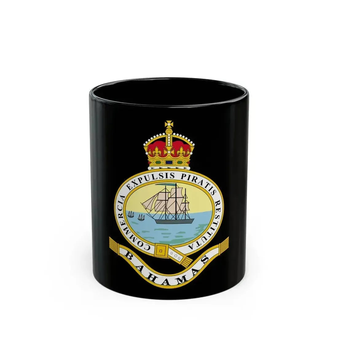 Emblem of the Bahamas (1904-1953) - Black Coffee Mug 11oz - Go Mug Yourself