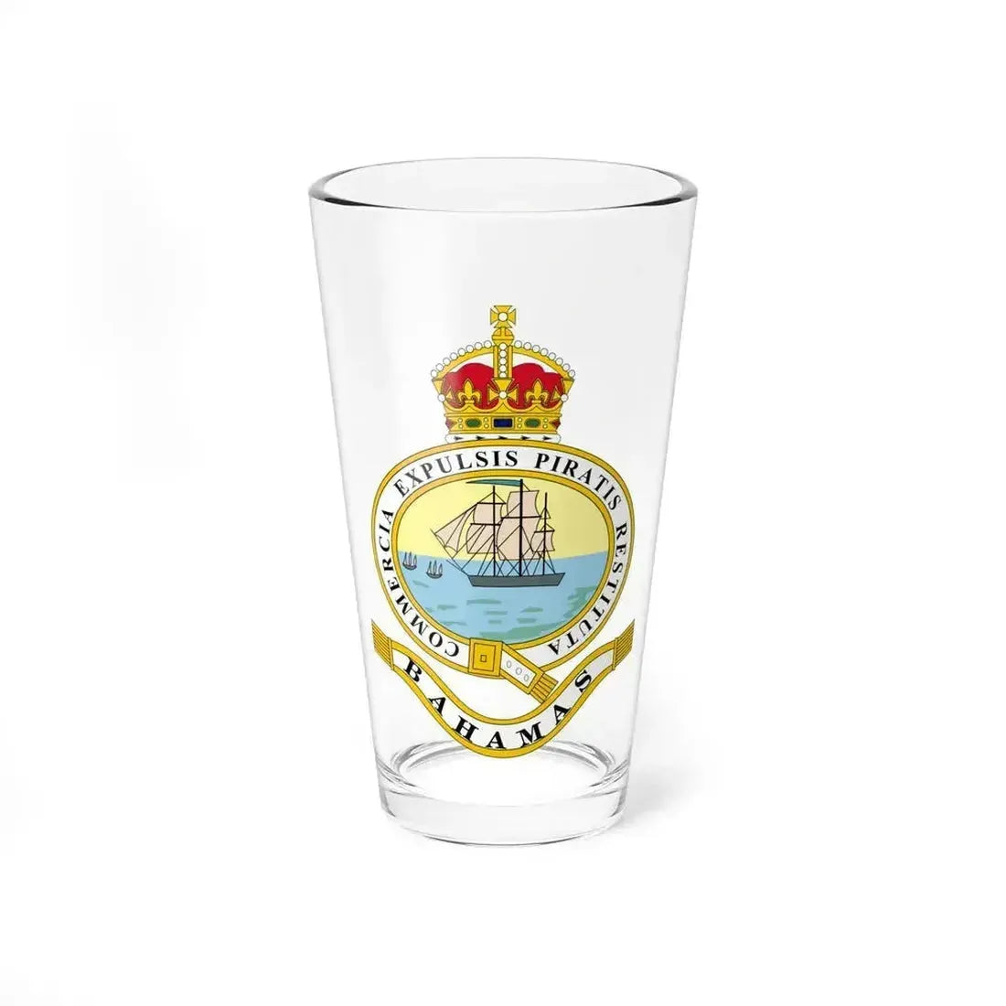 Emblem of the Bahamas (1904-1953) - Pint Glass 16oz 16oz - Go Mug Yourself
