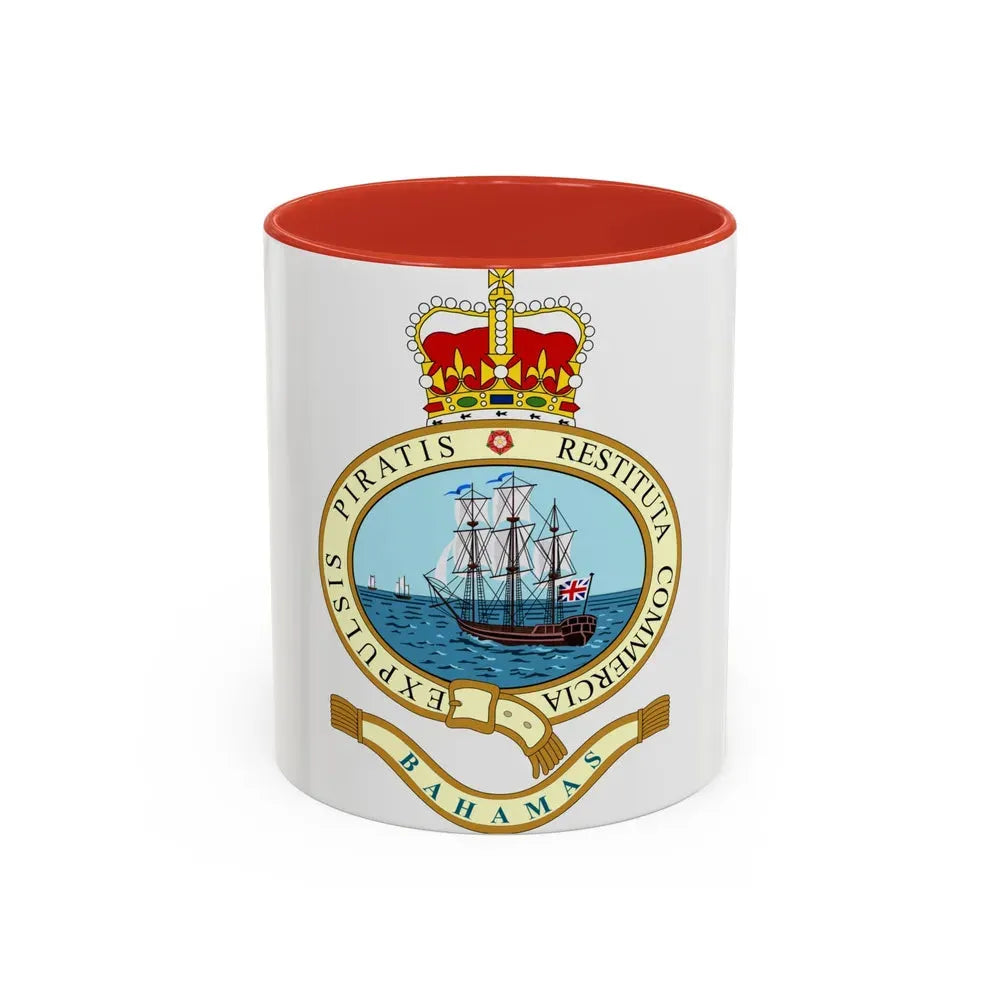 Emblem of the Bahamas (1964-1973) - Accent Coffee Mug 11oz Red - Go Mug Yourself