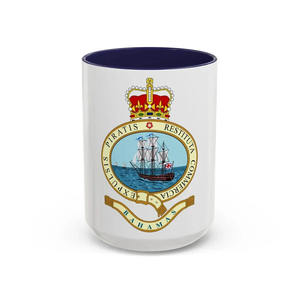Emblem of the Bahamas (1964-1973) - Accent Coffee Mug 15oz Navy - Go Mug Yourself