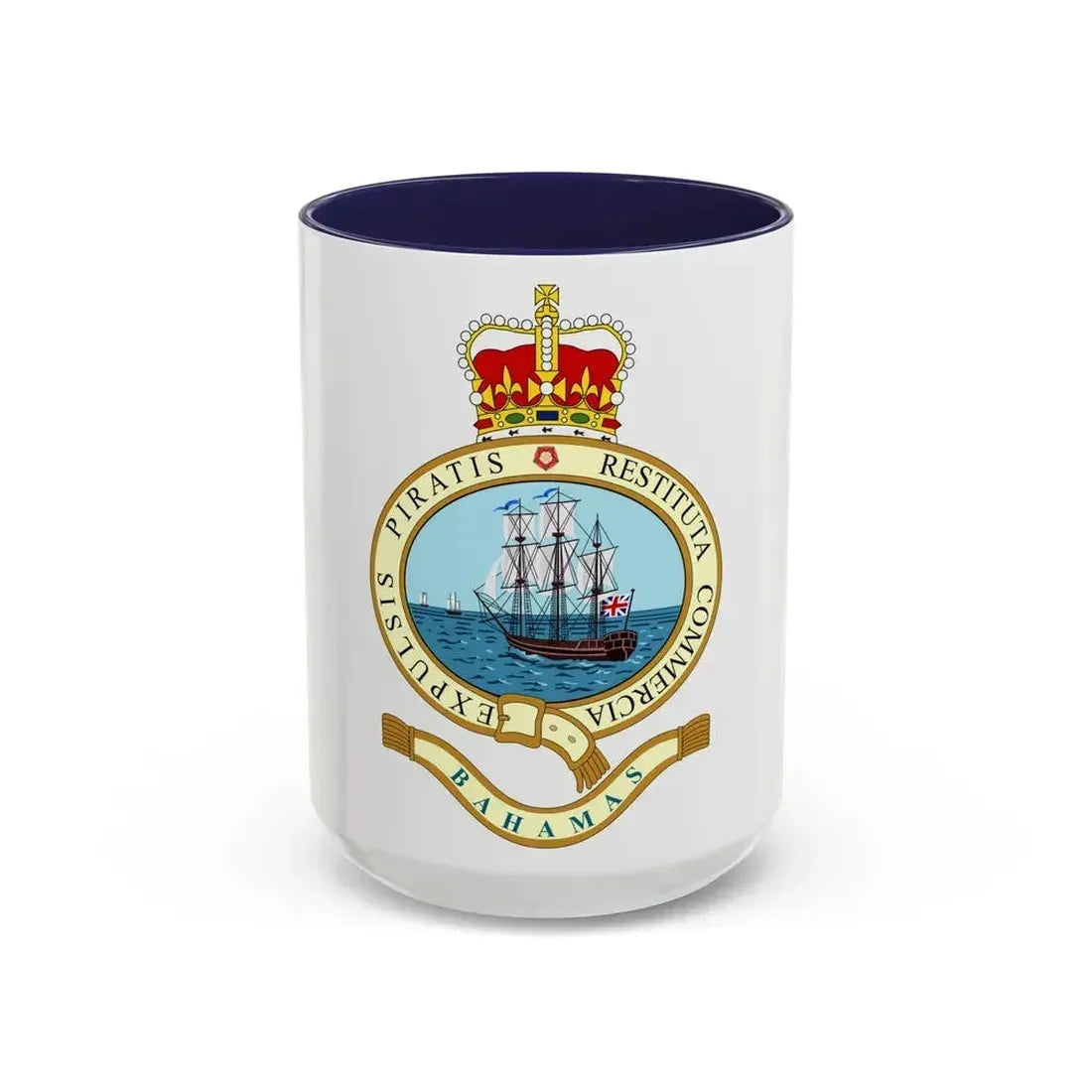 Emblem of the Bahamas (1964-1973) - Accent Coffee Mug 15oz Navy - Go Mug Yourself