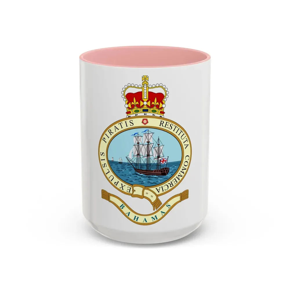 Emblem of the Bahamas (1964-1973) - Accent Coffee Mug 15oz Pink - Go Mug Yourself
