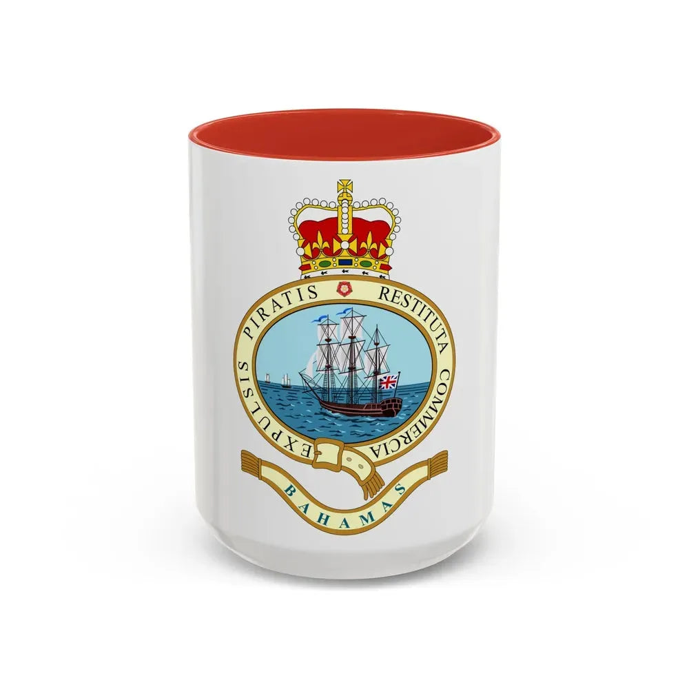 Emblem of the Bahamas (1964-1973) - Accent Coffee Mug 15oz Red - Go Mug Yourself