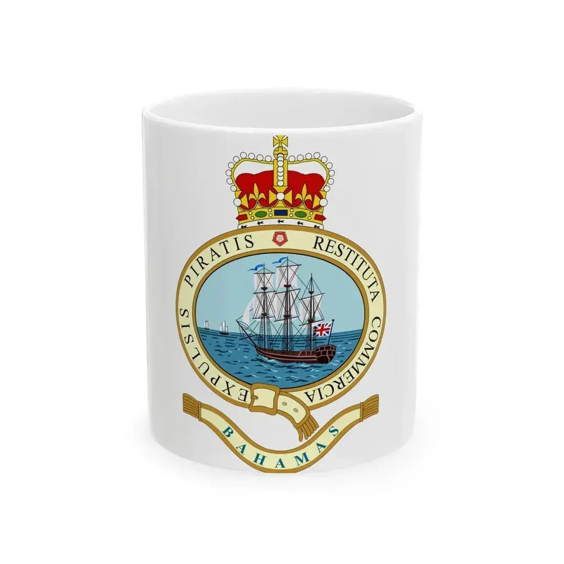 Emblem of the Bahamas (1964-1973) - White Coffee Mug 11oz - Go Mug Yourself