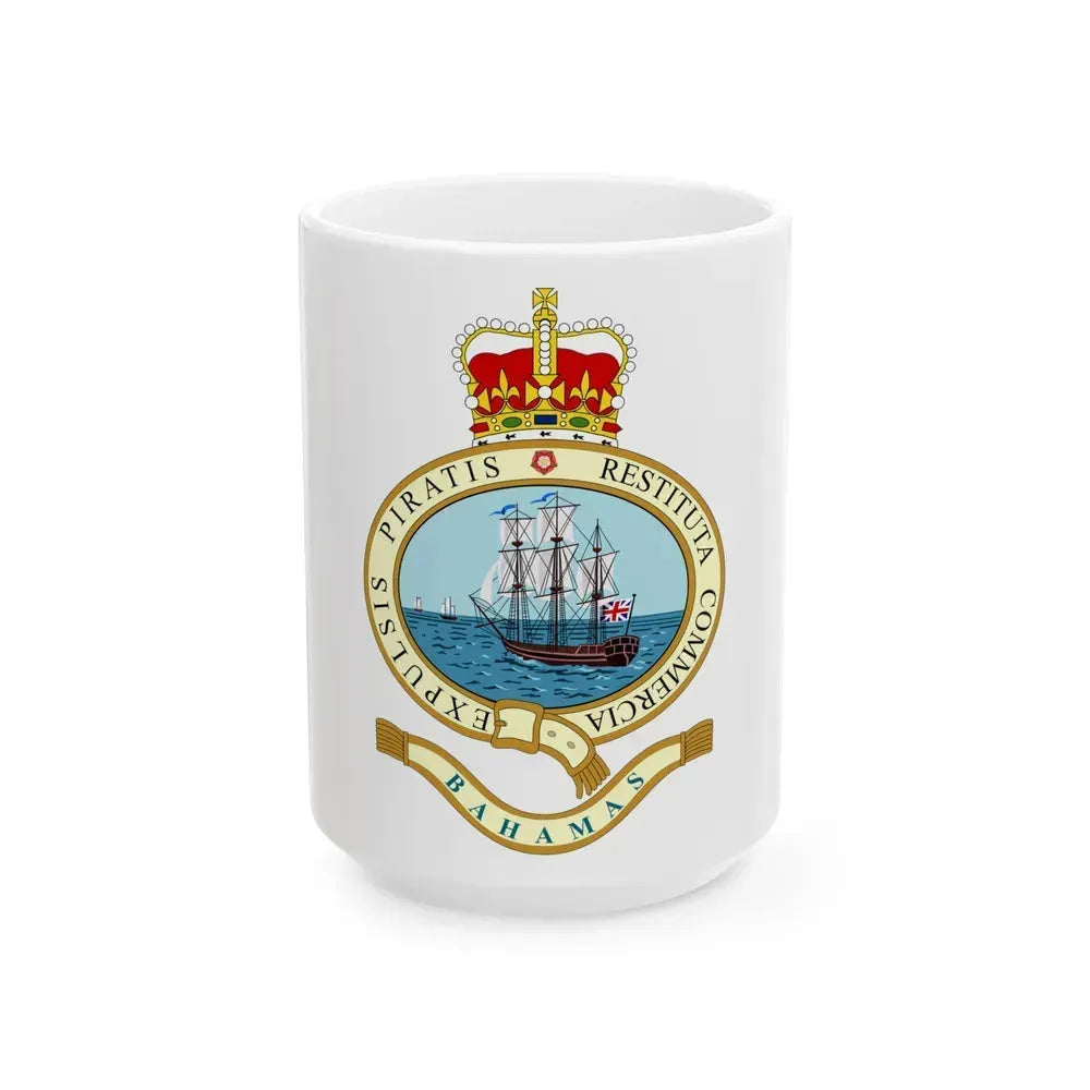 Emblem of the Bahamas (1964-1973) - White Coffee Mug 15oz - Go Mug Yourself