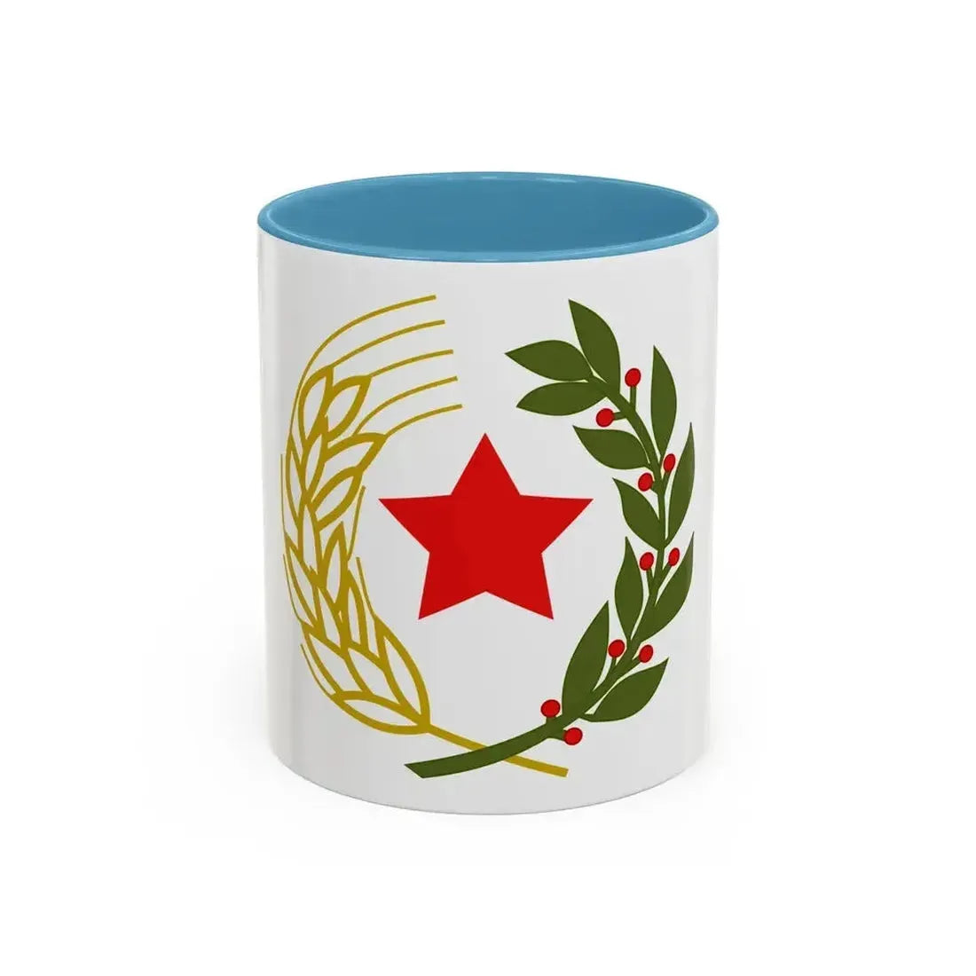 Emblem of the Federal State of Croatia - Accent Coffee Mug 11oz Light Blue - Go Mug Yourself