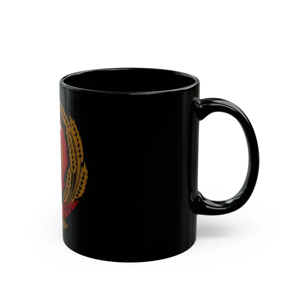 Emblem of the Moldavian SSR (1940-1941) - Black Coffee Mug - Go Mug Yourself