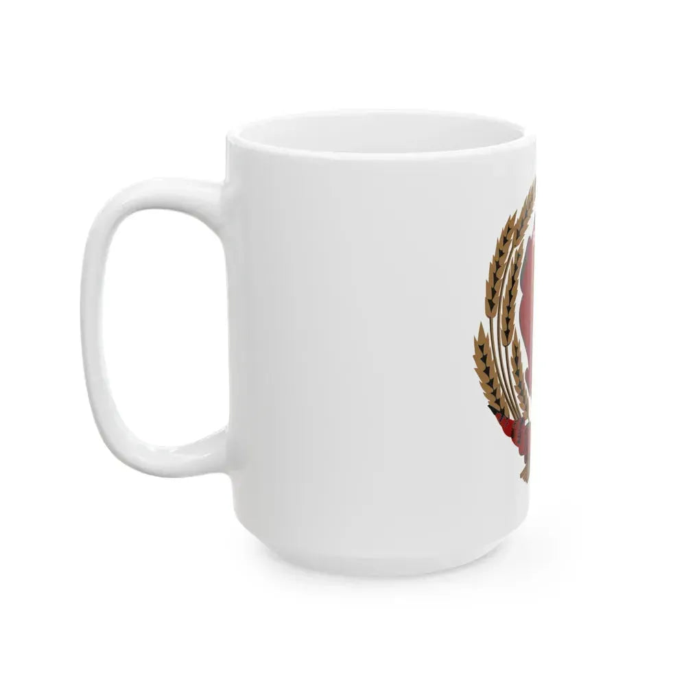 Emblem of the Moldavian SSR (1940-1941) - White Coffee Mug - Go Mug Yourself