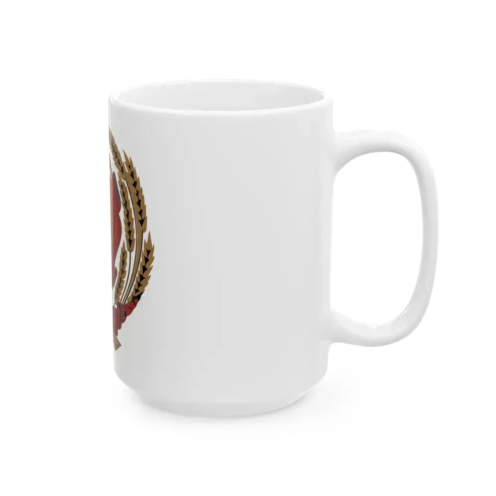 Emblem of the Moldavian SSR (1940-1941) - White Coffee Mug - Go Mug Yourself