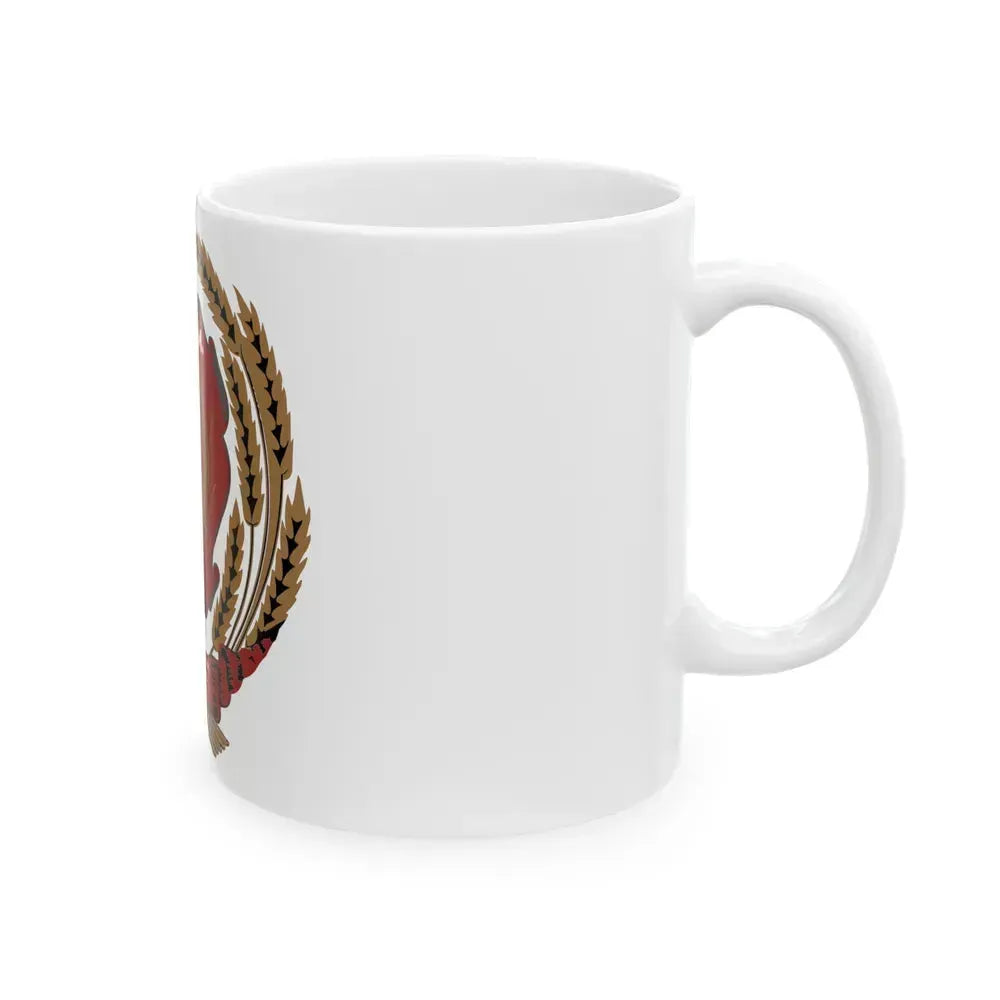 Emblem of the Moldavian SSR (1940-1941) - White Coffee Mug - Go Mug Yourself