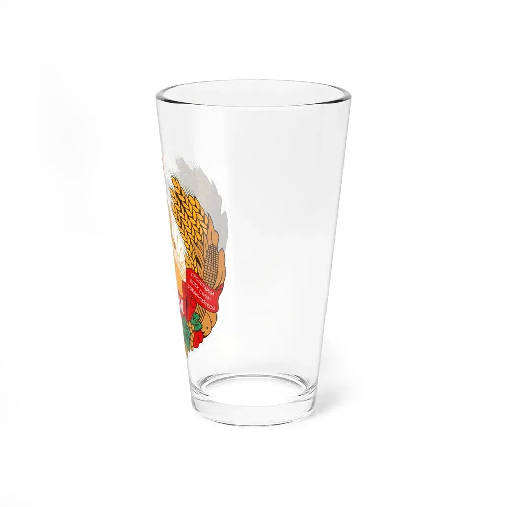 Emblem of the Moldavian SSR (1957-1981) - Pint Glass 16oz - Go Mug Yourself