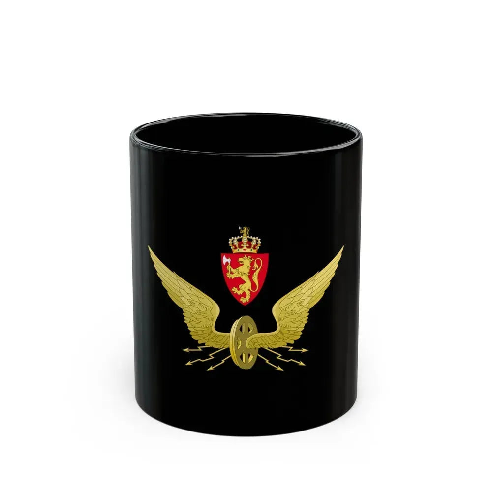 Emblem of the Norwegian State Railways - Black Coffee Mug 11oz - Go Mug Yourself