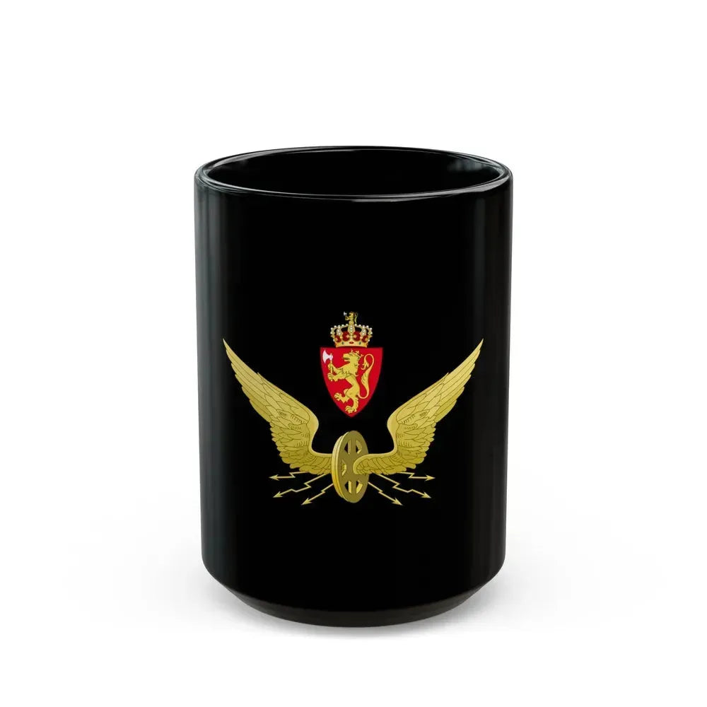 Emblem of the Norwegian State Railways - Black Coffee Mug 15oz - Go Mug Yourself