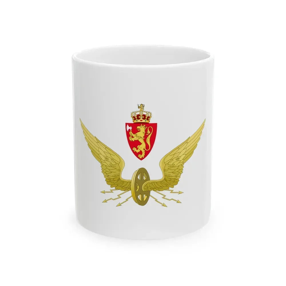 Emblem of the Norwegian State Railways - White Coffee Mug 11oz - Go Mug Yourself